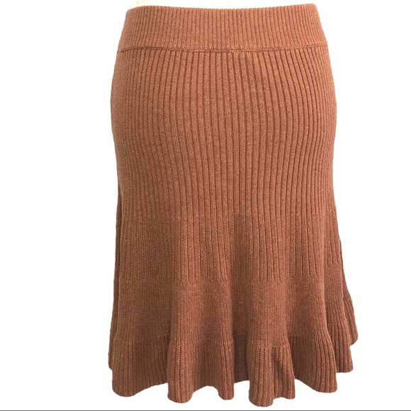 Free People Solid Gold Knit Skirt - Picture 5 of 9
